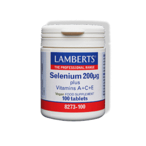 Lamberts Latvija| Produkta attēls| Selēns 200µg ar A, C, E vitamīniem